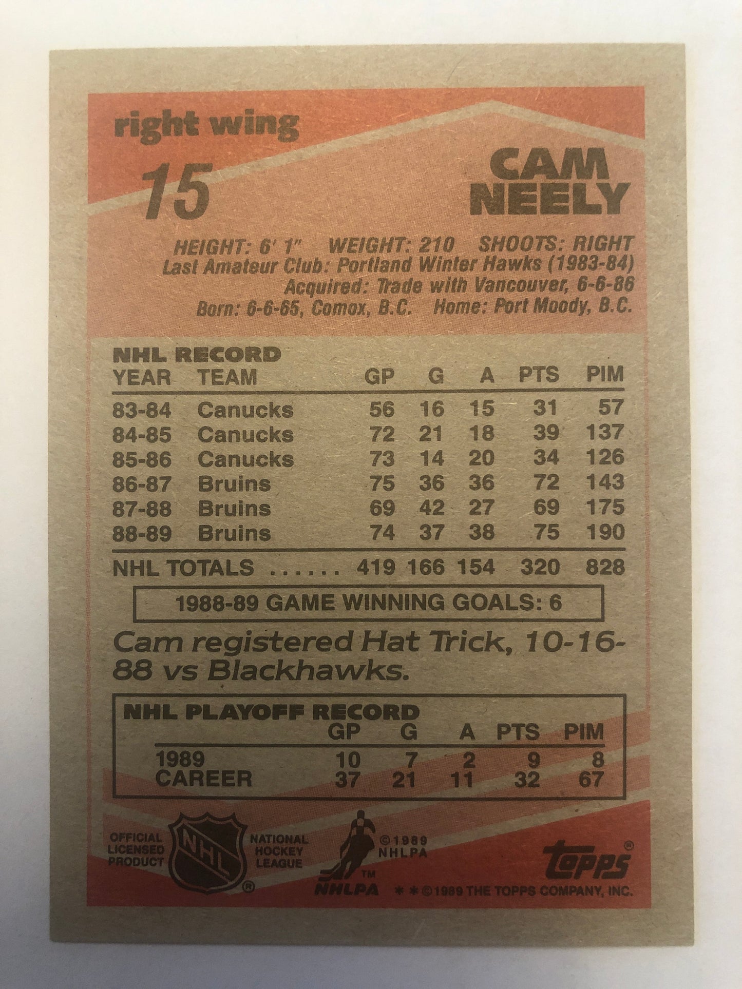 Cam Neely #15