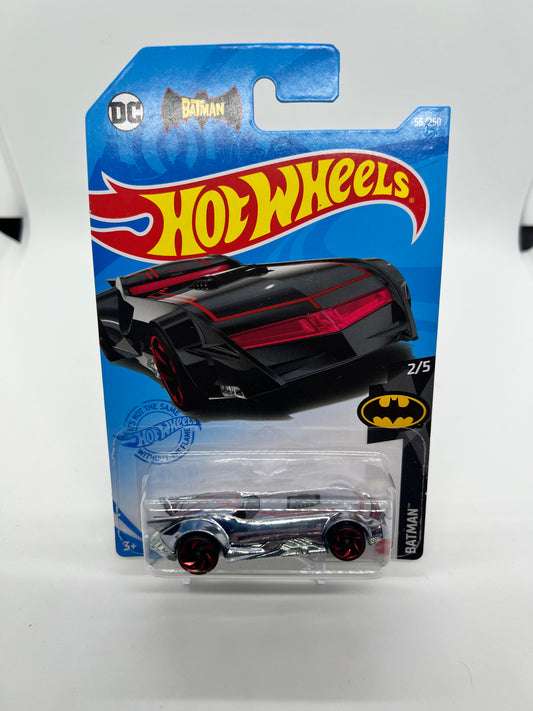 2021 Hot Wheels The BATMAN Batmobile #56 Chrome w/ Red outlines